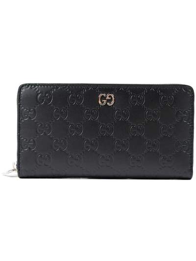 Shop Gucci Signature Wallet In Black