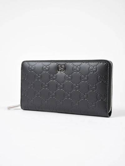 Shop Gucci Signature Wallet In Black