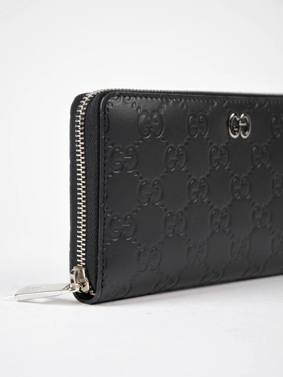 Shop Gucci Signature Wallet In Black