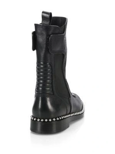 Shop Alexander Wang Mica Mid-calf Leather Boots In Black