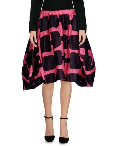 Shop Comme Des Garçons Knee Length Skirt In Pink