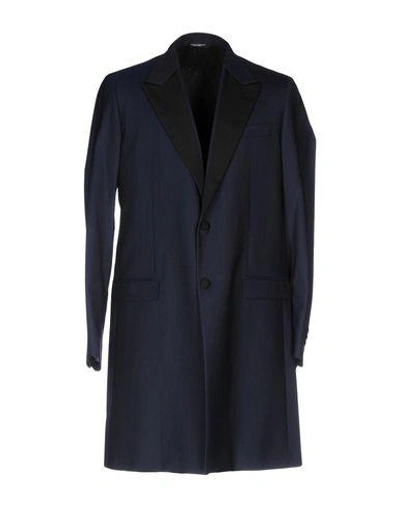 Shop Dolce & Gabbana Coat In Dark Blue