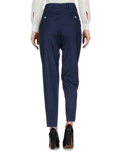 Shop Prada Casual Pants In Dark Blue
