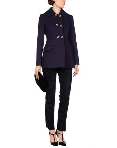 Shop Dolce & Gabbana Coat In Purple