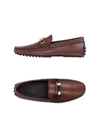 Shop Tod's Loafers In Cocoa