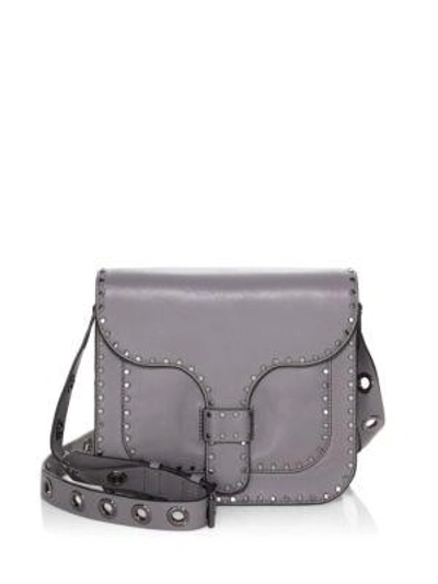 Rebecca Minkoff Midnighter Large Leather Messenger Bag In Grey