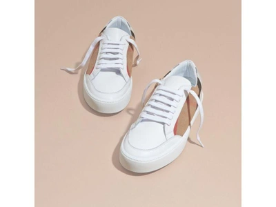 Shop Burberry Trench Knot Trainers In Antique Rose
