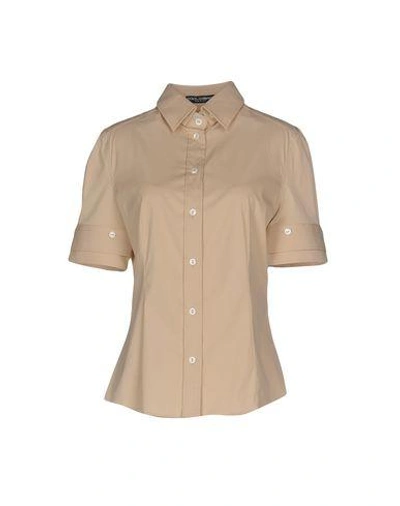 Shop Dolce & Gabbana Solid Color Shirts & Blouses In Sand
