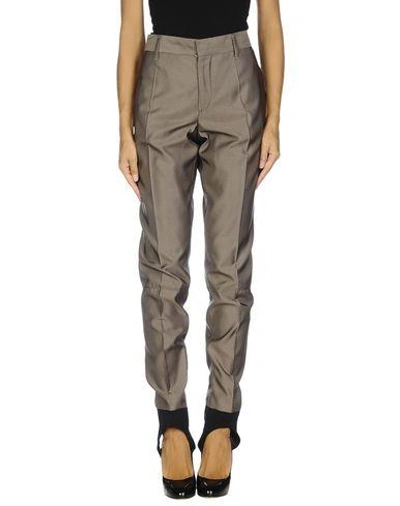 Shop Prada Casual Pants In Grey