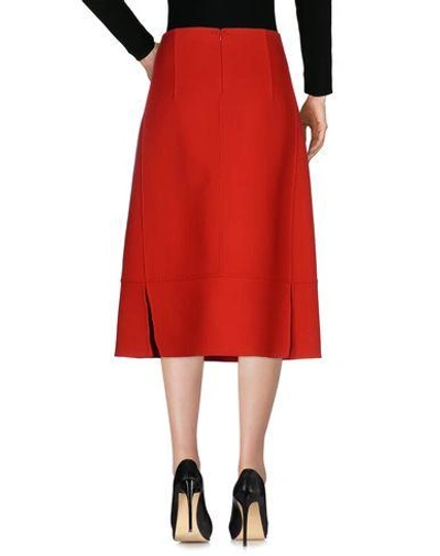 Shop Jil Sander 3/4 Length Skirt In Red