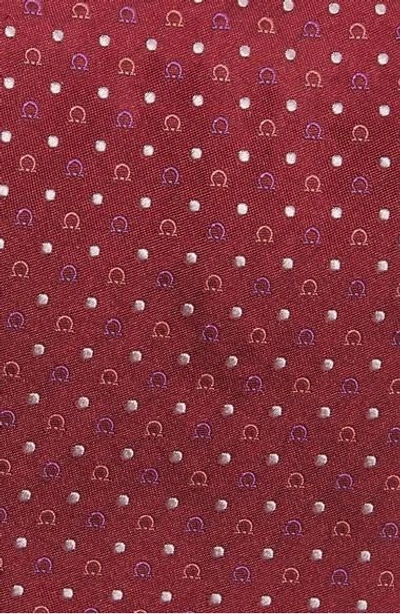 Shop Ferragamo Gancini Silk Tie In Red