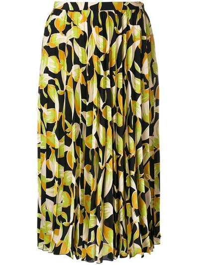 Shop N°21 Nº21 Pleated Skirt With Print - Multicolour