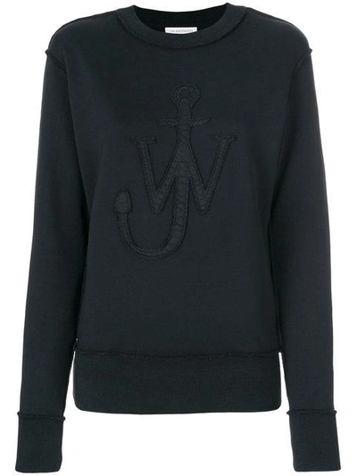 Shop Jw Anderson Logo Patch Sweatshirt - Black