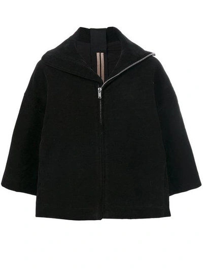 Shop Rick Owens Drkshdw Oversized Cropped Jacket - Black