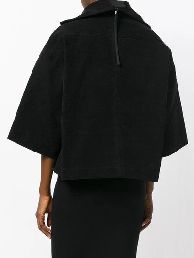 Shop Rick Owens Drkshdw Oversized Cropped Jacket - Black