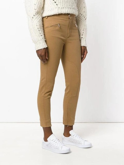 Shop Dondup Slim Fit Trousers - Brown