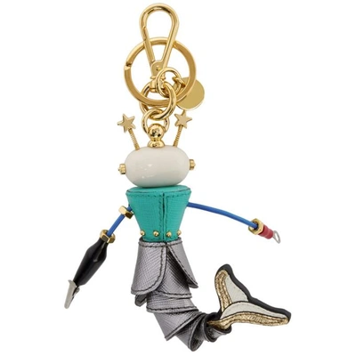 Shop Prada Multicolor Ariel Keychain