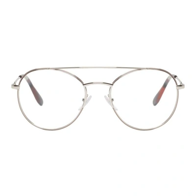 Prada Silver Double Bridge Glasses | ModeSens