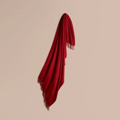 Burberry Cashmere Blanket In Parade Red