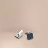 BURBERRY Check-engraved Square Cufflinks,40537561