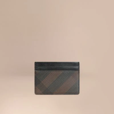 Burberry London Check Card Case In Chocolate/black