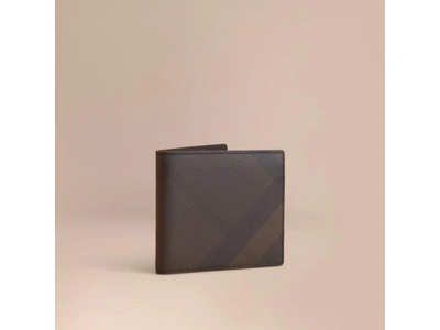 Shop Burberry London Check Card Case In Chocolate/black