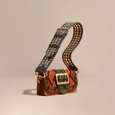 Burberry The Patchwork In Snakeskin And Textured Suede In Multicolour