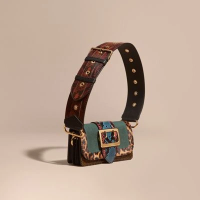Burberry The Patchwork In Textured Suede And Snakeskin In Multicolour