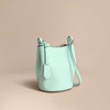 BURBERRY Leather and Haymarket Check Crossbody Bucket Bag,40571541