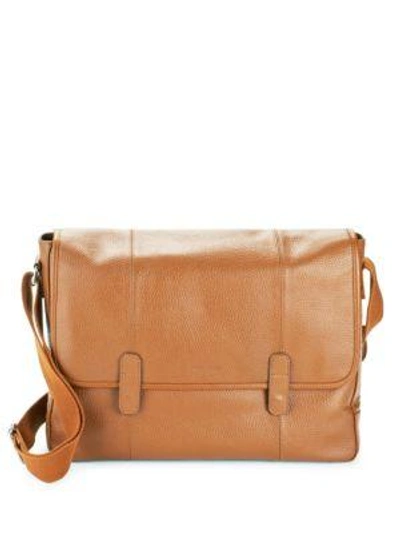 Shop Cole Haan Leather Messenger Bag In British Tan