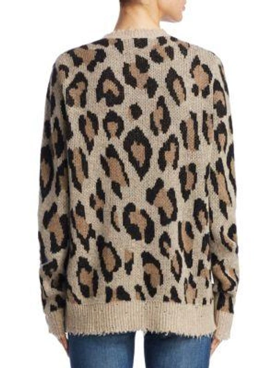 Shop R13 Leopard Cashmere Jumper