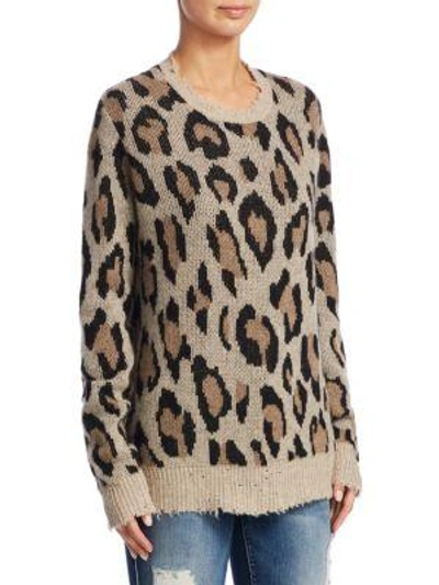 Shop R13 Leopard Cashmere Jumper