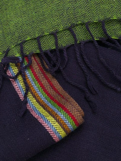 Shop Paul Smith Woven Fringed Scarf