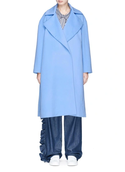 Shop Maggie Marilyn 'unspeakable Love' Ruffle Back Oversized Melton Coat