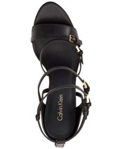 Shop Calvin Klein Shantell Sandals In Gold