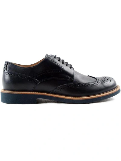 Shop Tod's Brogue Derby Shoes In Blue