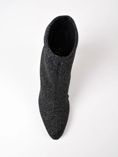 Shop Giuseppe Zanotti Celeste Sock Ankle Boots In Black