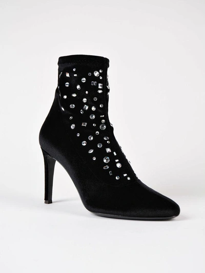Shop Giuseppe Zanotti Dazzling Celeste Ankle Boots In Black