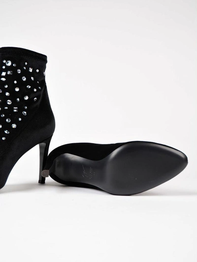 Shop Giuseppe Zanotti Dazzling Celeste Ankle Boots In Black