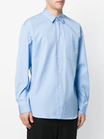 Shop Comme Des Garçons Shirt Patch Pocket Shirt In Blue