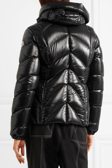 Moncler Akebia Quilted Patent-shell Down Jacket In Black | ModeSens