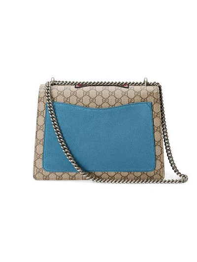 Shop Gucci Tiger Dionysus Embroidered Shoulder Bag In Neutrals