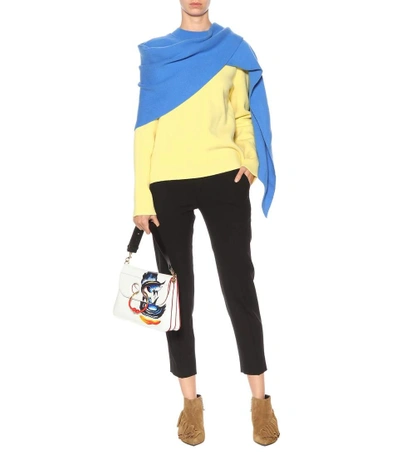 Shop Jw Anderson Wool And Cashmere Sweater In Llue Yellow