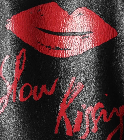 Saint Laurent Black Leather Motorcycle Biker Jacket