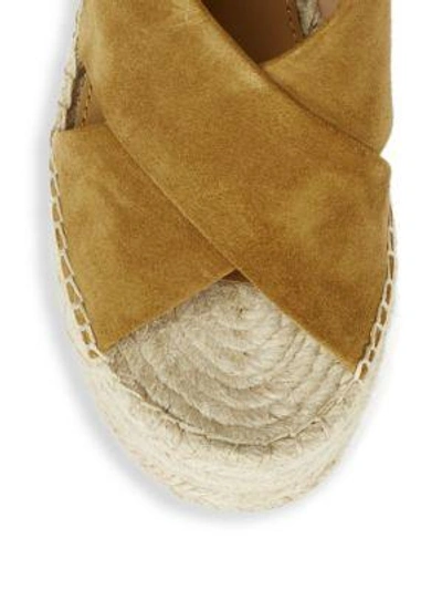 Shop Sigerson Morrison Atifa Suede Espadrille Platform Sandals In Mink