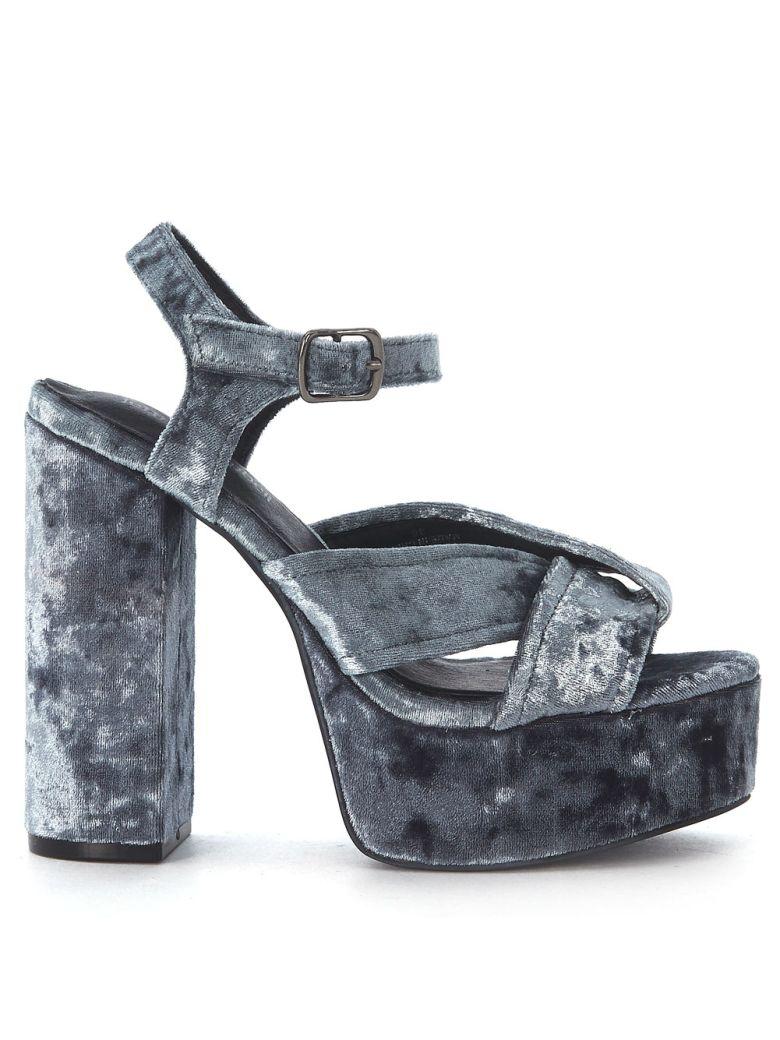 light blue velvet heels