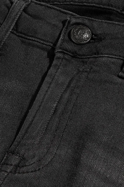 Shop R13 Boy Slouch Cropped Boyfriend Jeans In Black