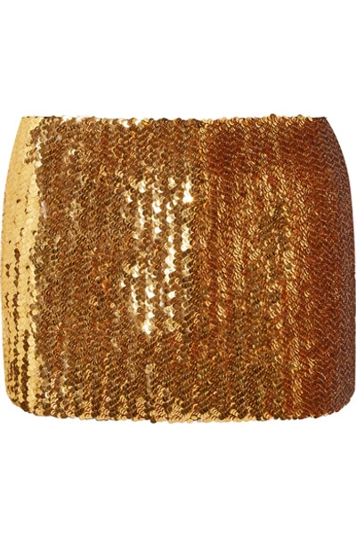 Shop Marc Jacobs Sequined Wool Mini Skirt