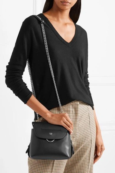 Shop Fendi Back To School Mini Leather Backpack In Black