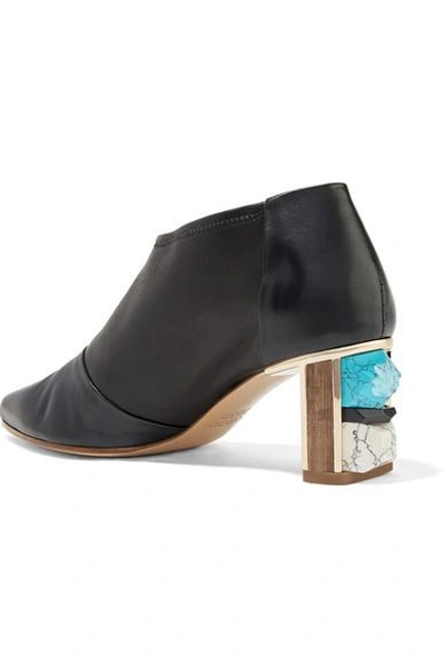 Shop Gabriela Hearst Catt Embellished Leather Ankle Boots